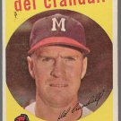 1959 Topps Baseball Card #425 Del Crandall Milwaukee Braves GD