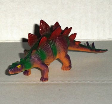 Stegosaurus Green and Brown 4.5" Plastic Dinosaur Figure Loose Used