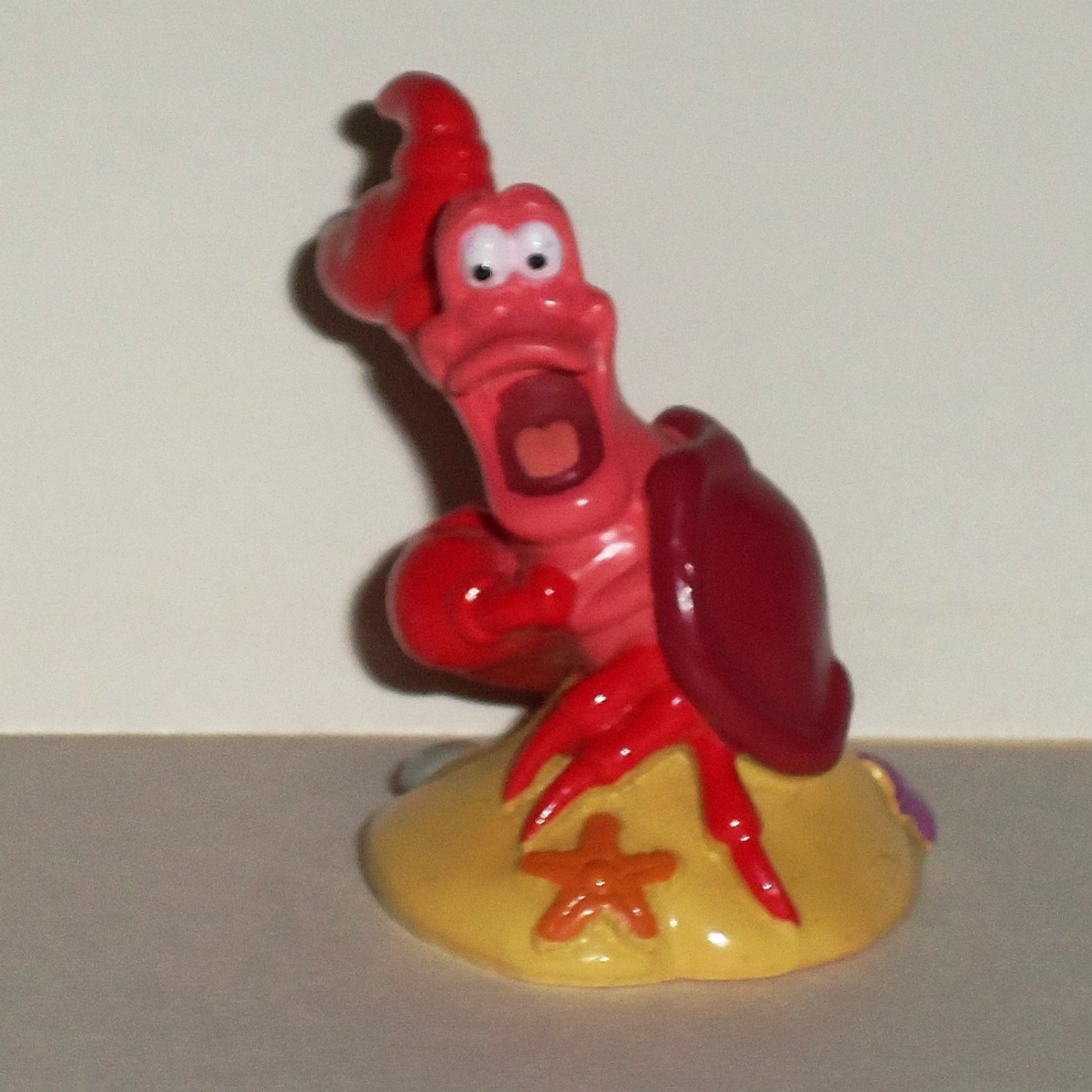 Disney Princess Little Mermaid Sebastian The Crab PVC Figure Loose Used