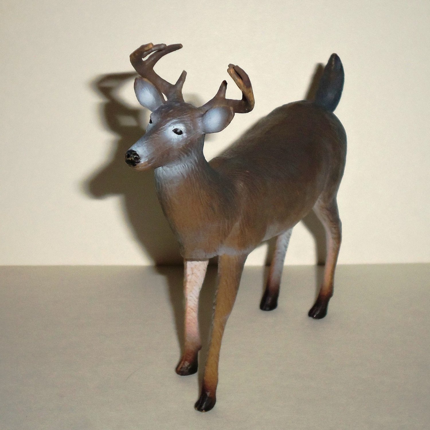 Terra by Battat White Tailed Buck Deer PVC Plastic Animal Figure Loose Used