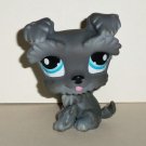 Littlest Pet Shop #1393 Gray Schnauzer Dog Figure Hasbro Loose Used