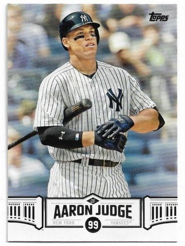 aaron judge signed baseball card
