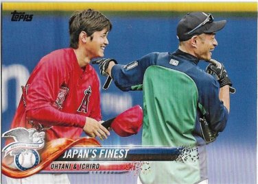 2018 Topps Update Baseball Card #US153 Japan's Finest Shohei Ohtani Ichiro NM-MT