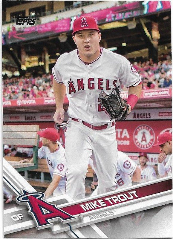 2017 Topps Baseball Card #20A Mike Trout Los Angeles Angels NM-MT