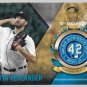 2017 Topps Jackie Robinson Logo Patch Baseball Card #JRPCJVE Justin Verlander Detroit Tigers NM-MT