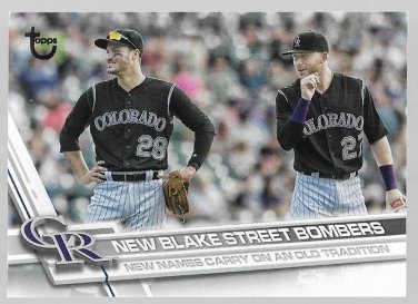 2017 Topps Vintage Stock Baseball Card #298 New Blake Street Bombers Trevor Story Nolan Arenado