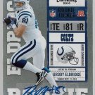 2010 Playoff Contenders Autographed Football Card #110 Brody Eldridge Indianapolis Colts RC Rookie