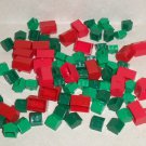 Monopoly Replacement Game Pieces Hotels & Houses Lot of 84 Loose Used
