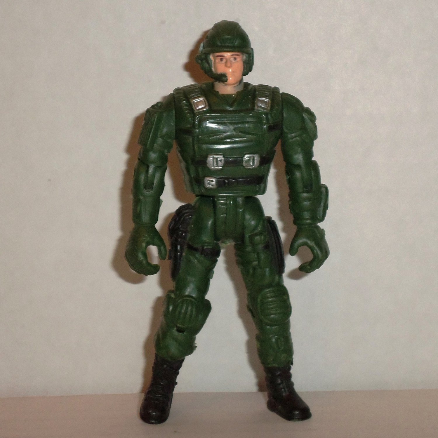 3.75" Soldier Military in Green Communicator Outfit Action Figure Loose Used