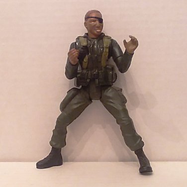 5.5" Soldier Military with Eye Patch Green Outfit Action Figure Loose Used