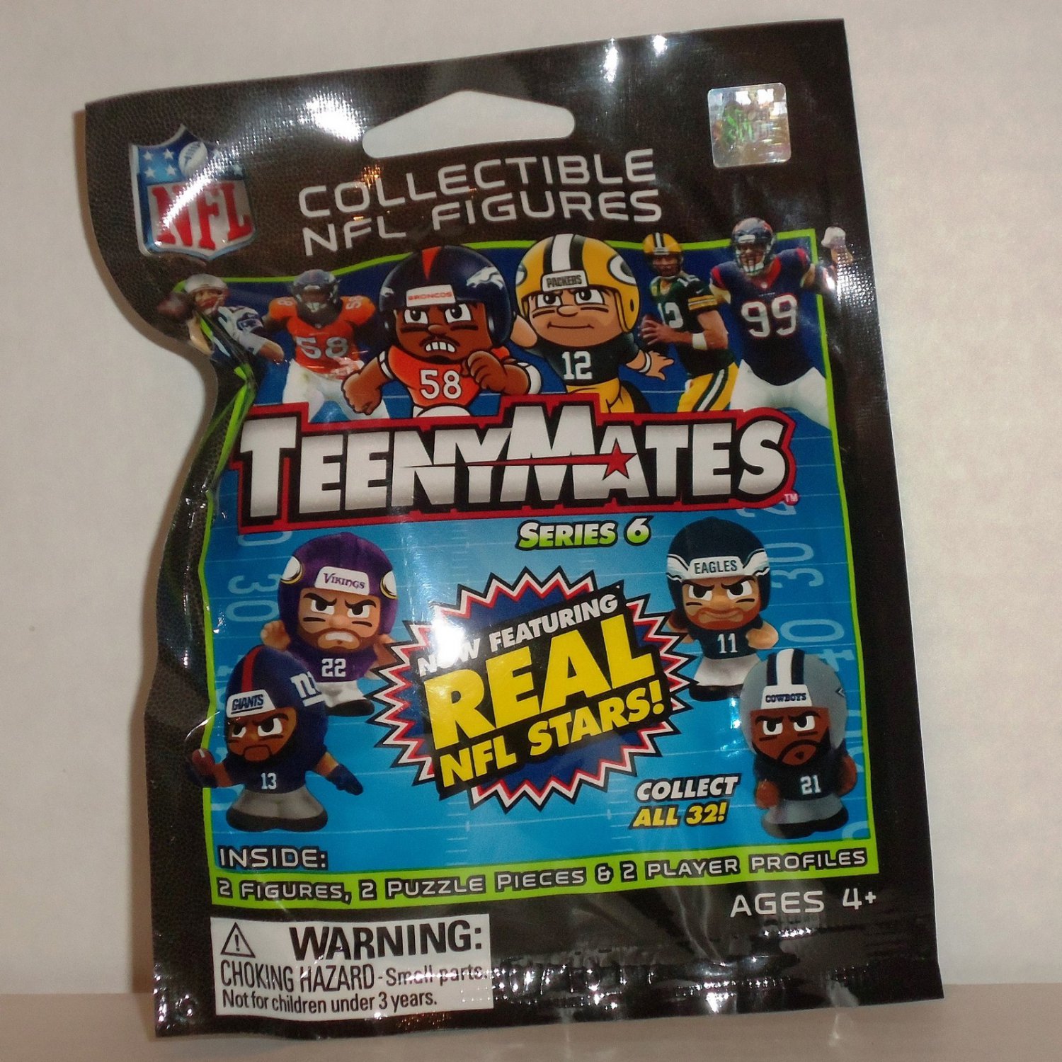 4 Blind Packs, TeenyMates NFL Legends