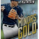 2014 Panini Prizm Perennial Draft Picks Minors Gold Prizms Baseball Card #28 Carlos Correa NM-MT