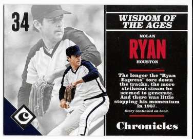 2017 Panini Chronicles Baseball Card #56 Nolan Ryan Houston Astros NM or  Better