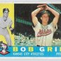 1960 Topps Baseball Card #78 Bob Grim Kansas City Athletics GD