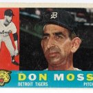 1960 Topps Baseball Card #418 Don Mossi Detroit Tigers GD