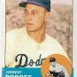1963 Topps Baseball Card #150 Johnny Podres Los Angeles Dodgers GD