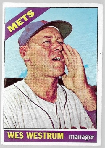 1966 Topps Baseball Card #341 Wes Westrum New York Mets GD