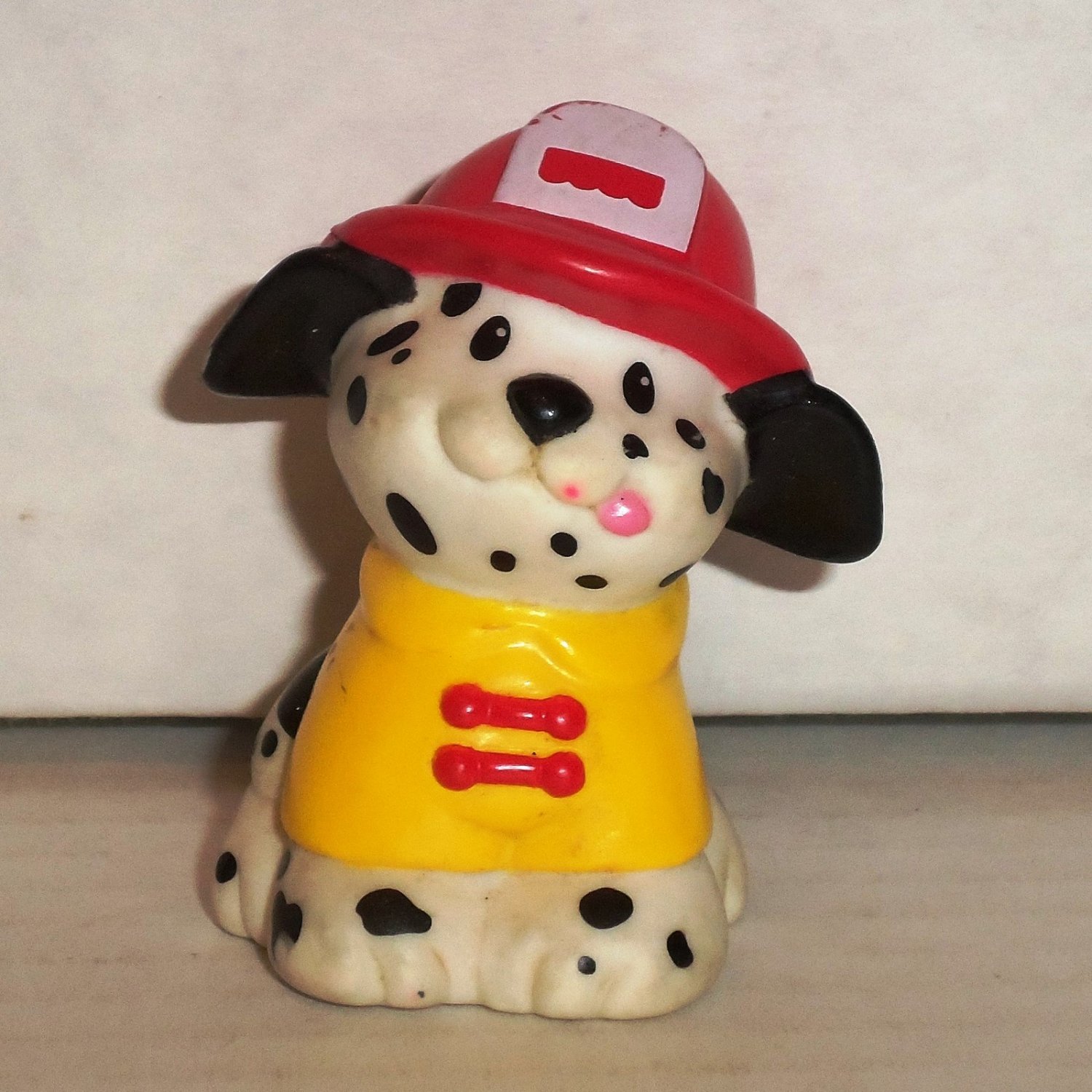 Fisher Price Little People Fireman Dalmatian Dog with Red Jacket 