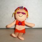 Puppettos Girl in Bathing Suit Finger Puppet Doll Loose Used