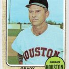 1968 Topps Baseball Card #392 Grady Hatton Houston Astros GD