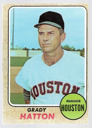 1968 Topps Baseball Card #392 Grady Hatton Houston Astros GD