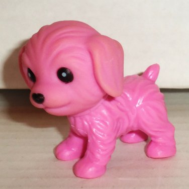 Pink Vinyl Dog Figure Loose Used