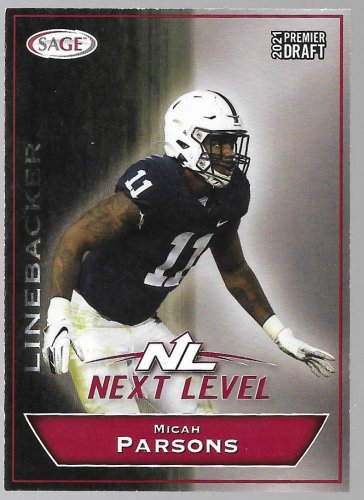 2021 SAGE HIT Red Football Card #45 Micah Parsons Next Level