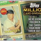 2010 Topps Million Card Giveaway #TMC-5 Mickey Mantle 1969 Baseball