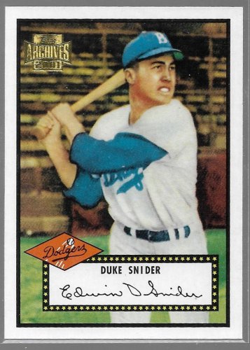 2001 Topps Archives Baseball Card #239 Duke Snider 52 Brooklyn Dodgers
