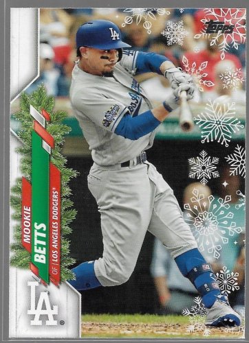 2020 Topps Walmart Holiday Baseball Card #HW89 Mookie Betts Los Angeles Dodgers