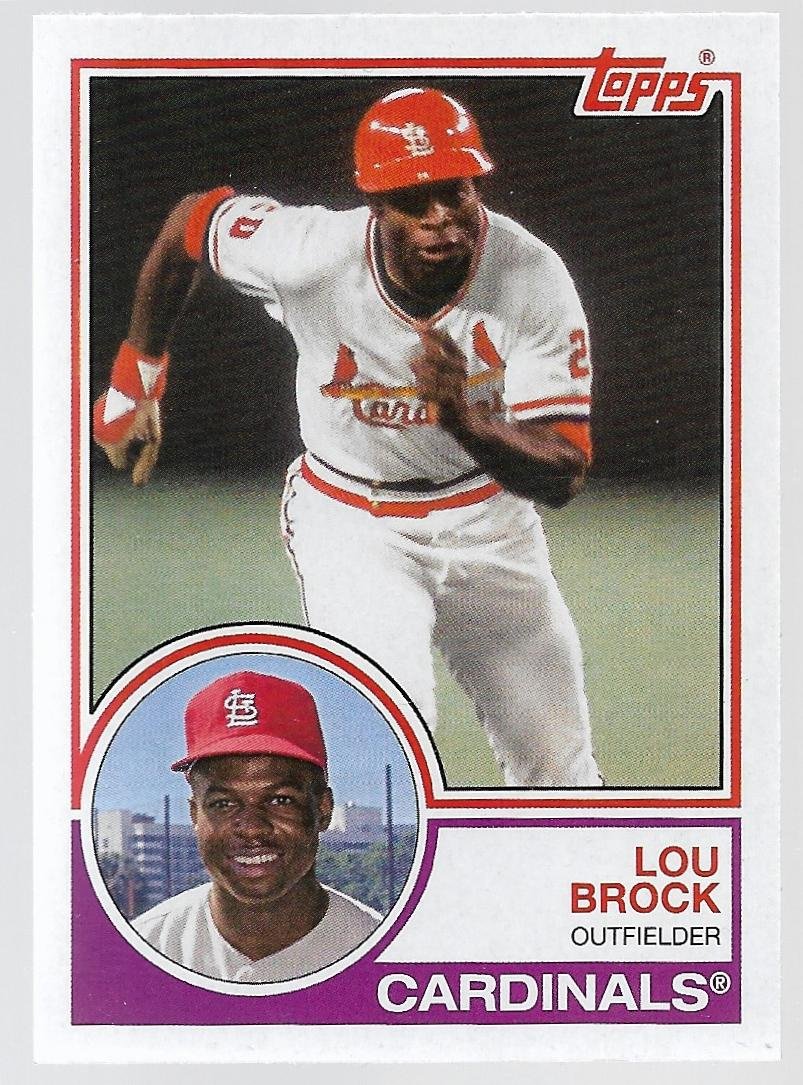 2021 Topps Archives Baseball Card #161 Lou Brock St. Louis Cardinals