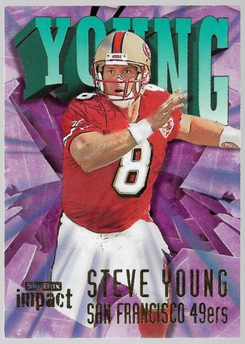 1997 SkyBox Impact Football Card #25 Steve Young San Francisco 49ers