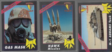 Lot of 3 1991 Desert Storm Operation Yellow Ribbon Promos Trading Cards