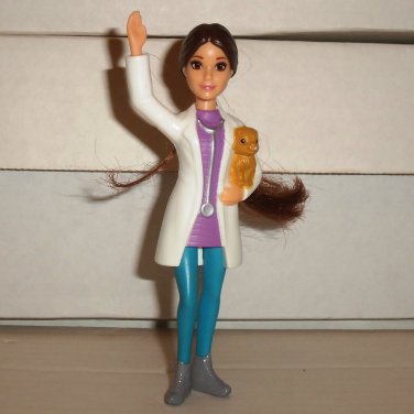 McDonald's 2019 Barbie Veterinarian Doll Happy Meal Toy Loose Used