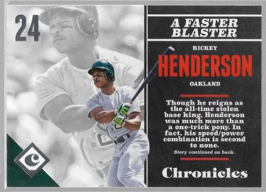 2017 Panini Chronicles Baseball Card #96 Rickey Henderson Oakland A.s