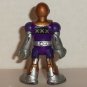Fisher-Price Imaginext Knight Figure w/ Purple Silver Gold Outfit Loose Used