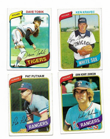 Lot of 30 Common 1980 Topps Baseball Cards EX or Better