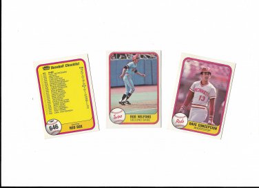 Lot of 40 Common 1981 Fleer Baseball Cards EX-MT or Better