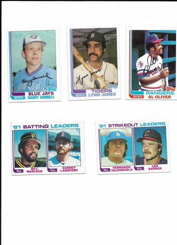 Lot of 35 Common 1982 Topps Baseball Cards EX-MT or Better