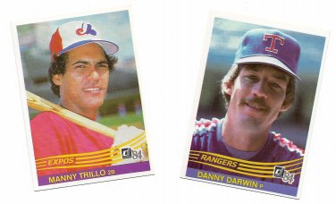 Lot of 40 Common 1984 Donruss Baseball Cards EX-MT or Better