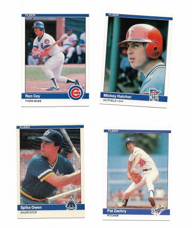 Lot of 35 Common 1984 Fleer Baseball Cards EX-MT or Better