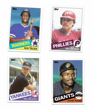 Lot of 40 Common 1985 Topps Baseball Cards EX-MT or Better
