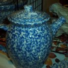 Henn Workshops blue sponged quiet time collectors society teapot