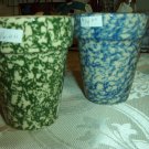 Henn Workshops blue Sponged herb pot
