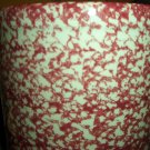 Henn Workshops cranberry sponged 2 quart crock