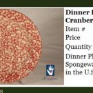 Henn Workshops cranberry sponged dinner plate