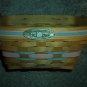 Henn Workshops 1995 welcome to the world little one basket  with leather loop handles