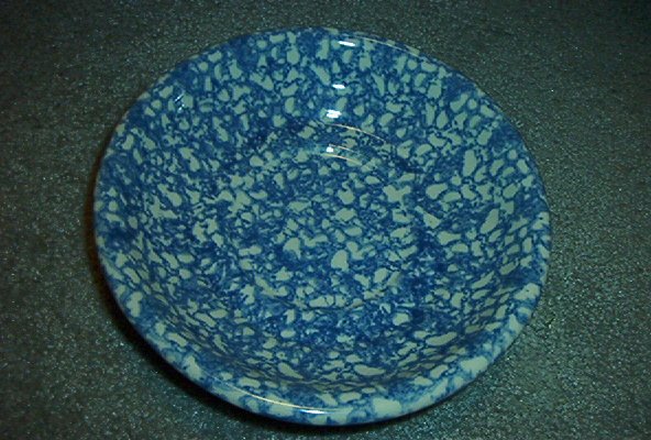 Henn Workshops blue sponged  museum bowl
