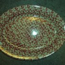 Gerald E Henn Workshops rose sponged 13" oval platter