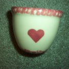 Henn Workshops cranberry  sponged custard cup with heart